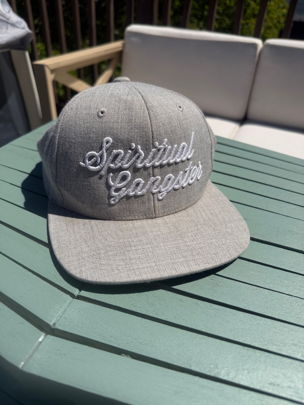 Spiritual Gangster Light Heather Grey Script Snapback